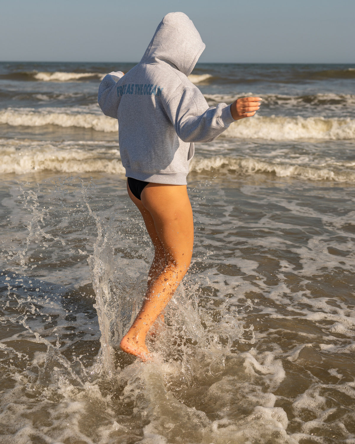 Offsure Full-Zip Hoodie in Lt Grey Heather, worn on the shoot