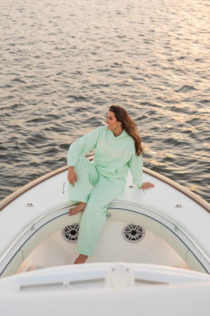 Offsure top and pant in Sea Glass